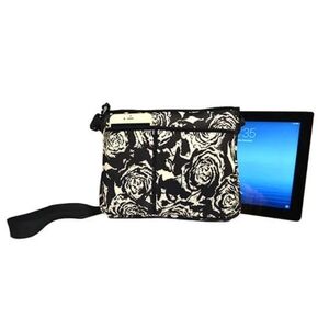 NWT Nupouch Ashbury Tech Bag Crossbody B/W Rose Print 1517-BE